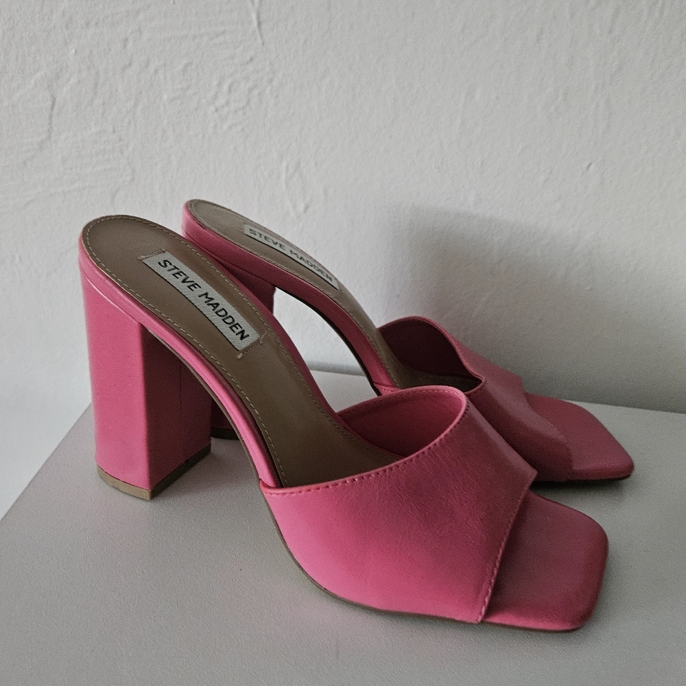 Steve Madden Barbie Pink Block Heel